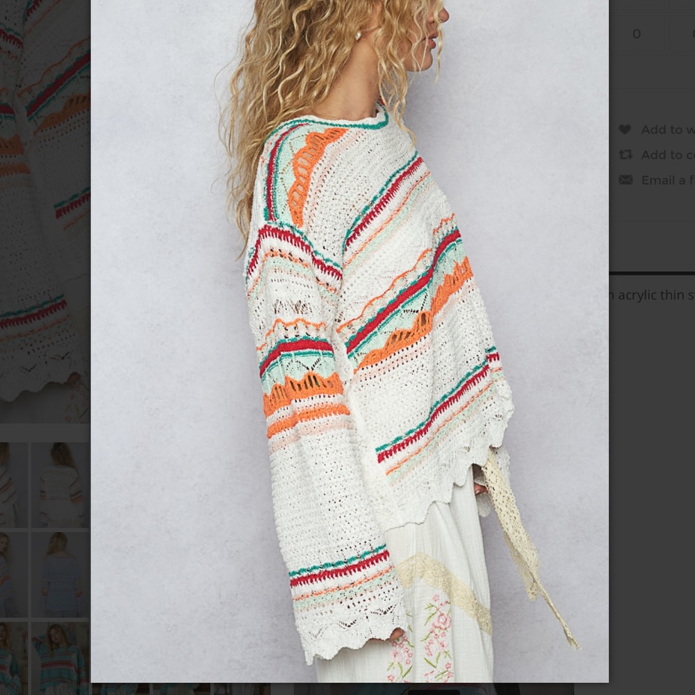 POL Multicolor Striped Sweater - Picture 3 of 6